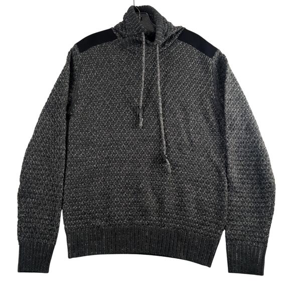 Rue 21 Men's Charcoal Gray Cowl Neck Sweater Small Diamond Pattern Long Sleeve - Picture 1 of 10